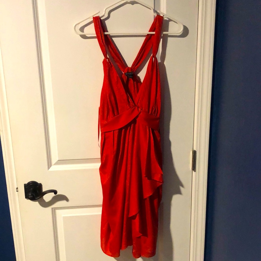 Banana Republic Formal Thin Strap Short Dress Size 10 Coral - Picture 1 of 3